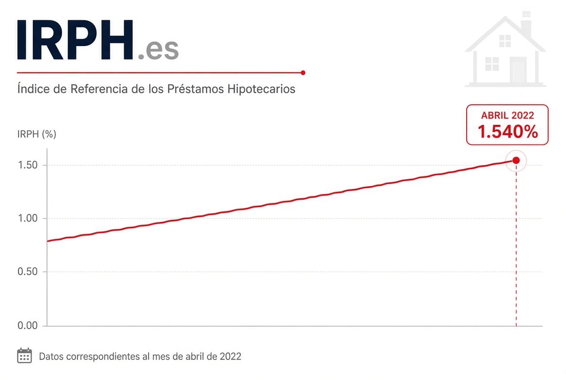 El IRPH sube en abril de 2022 hasta el 1,540%